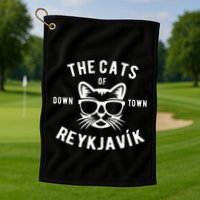 Cats of Downtown Reykjavik Golf Towel