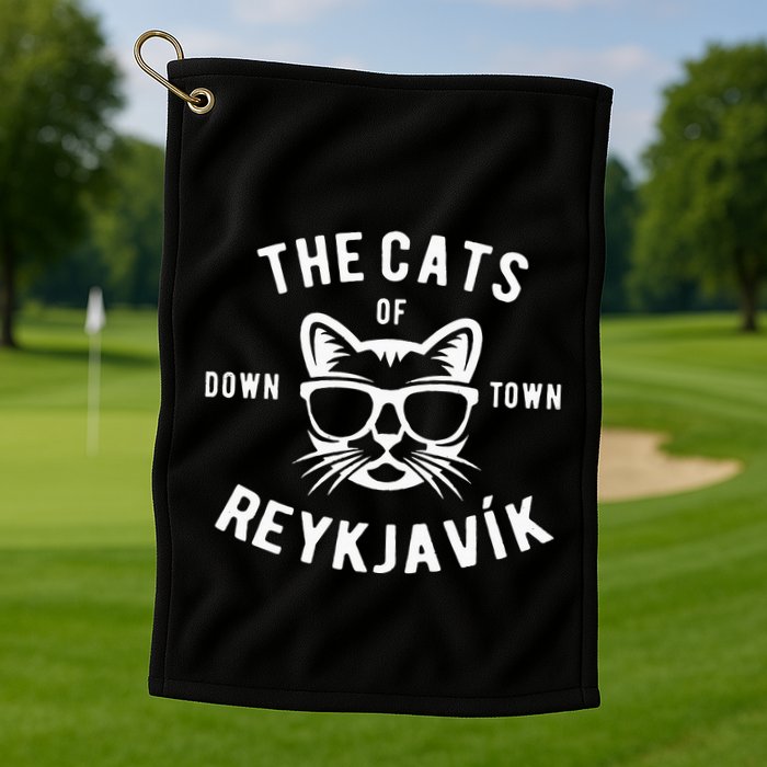 Cats of Downtown Reykjavik Golf Towel