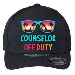 Counselor Off Duty Summer Vacation Last Day Of School Flexfit Unipanel Trucker Cap