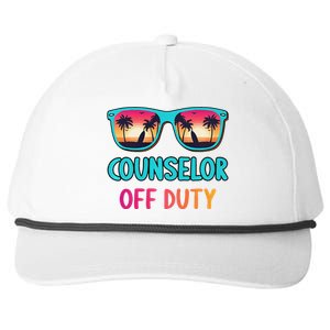 Counselor Off Duty Summer Vacation Last Day Of School Snapback Five-Panel Rope Hat