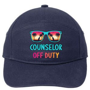 Counselor Off Duty Summer Vacation Last Day Of School 7-Panel Snapback Hat