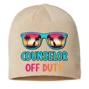 Counselor Off Duty Summer Vacation Last Day Of School Sustainable Beanie