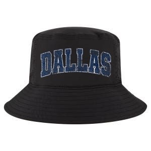 City Of Dallas Texas Varsity Style Distressed Design Cool Comfort Performance Bucket Hat