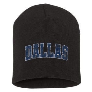 City Of Dallas Texas Varsity Style Distressed Design Short Acrylic Beanie