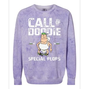 Call Of Doodie Special Plops Funny Nerd Gamer Duty Player Colorblast Crewneck Sweatshirt