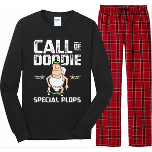 Call Of Doodie Special Plops Funny Nerd Gamer Duty Player Long Sleeve Pajama Set