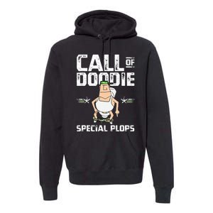 Call Of Doodie Special Plops Funny Nerd Gamer Duty Player Premium Hoodie