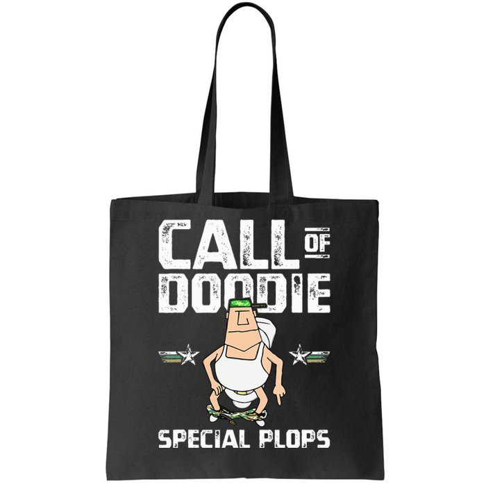 Call Of Doodie Special Plops Funny Nerd Gamer Duty Player Tote Bag