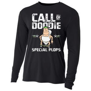 Call Of Doodie Special Plops Funny Nerd Gamer Duty Player Cooling Performance Long Sleeve Crew