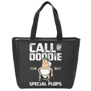 Call Of Doodie Special Plops Funny Nerd Gamer Duty Player Zip Tote Bag