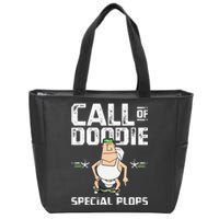 Call Of Doodie Special Plops Funny Nerd Gamer Duty Player Zip Tote Bag