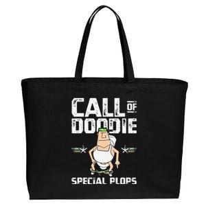 Call Of Doodie Special Plops Funny Nerd Gamer Duty Player Cotton Canvas Jumbo Tote