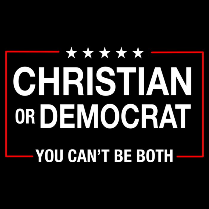 Christian Or Democrat You CanT Be Both Flat Bill Trucker Hat
