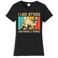 Cool Otter Design Vintage Sea Otter Lover Women's T-Shirt