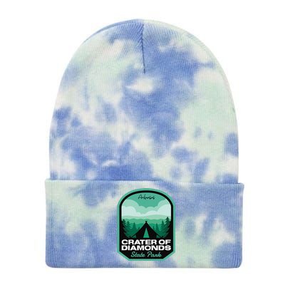 Crater Of Diamonds State Park Ar Camping Tie Dye 12in Knit Beanie