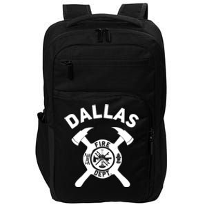 City Of Dallas Fire Departt Texas Firefighter Gift Impact Tech Backpack