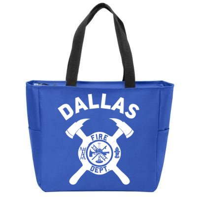 City Of Dallas Fire Departt Texas Firefighter Gift Zip Tote Bag
