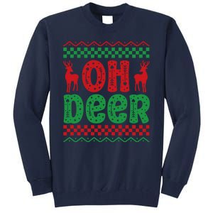 Cool Oh Deer Christmas Sweater Tall Sweatshirt