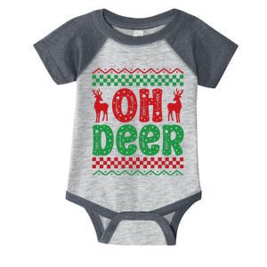 Cool Oh Deer Christmas Sweater Infant Baby Jersey Bodysuit