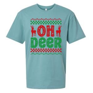 Cool Oh Deer Christmas Sweater Sueded Cloud Jersey T-Shirt