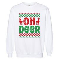 Cool Oh Deer Christmas Sweater Garment-Dyed Sweatshirt