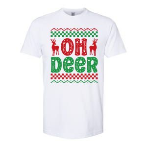 Cool Oh Deer Christmas Sweater Softstyle CVC T-Shirt