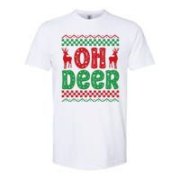 Cool Oh Deer Christmas Sweater Softstyle CVC T-Shirt