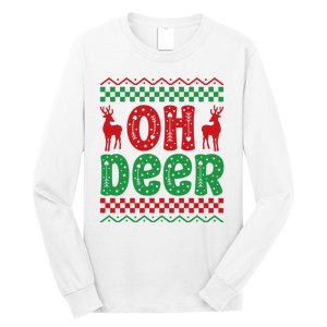 Cool Oh Deer Christmas Sweater Long Sleeve Shirt