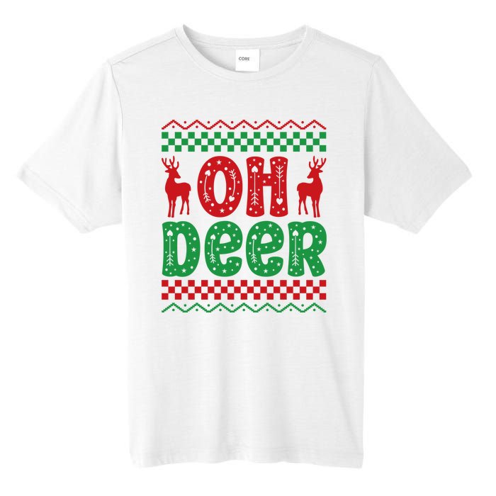 Cool Oh Deer Christmas Sweater Tall Fusion ChromaSoft Performance T-Shirt