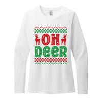 Cool Oh Deer Christmas Sweater Womens CVC Long Sleeve Shirt