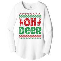 Cool Oh Deer Christmas Sweater Women's Perfect Tri Tunic Long Sleeve Shirt