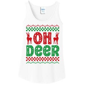 Cool Oh Deer Christmas Sweater Ladies Essential Tank