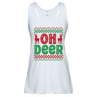 Cool Oh Deer Christmas Sweater Ladies Essential Flowy Tank