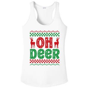 Cool Oh Deer Christmas Sweater Ladies PosiCharge Competitor Racerback Tank