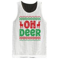 Cool Oh Deer Christmas Sweater Mesh Reversible Basketball Jersey Tank