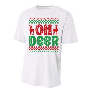 Cool Oh Deer Christmas Sweater Performance Sprint T-Shirt