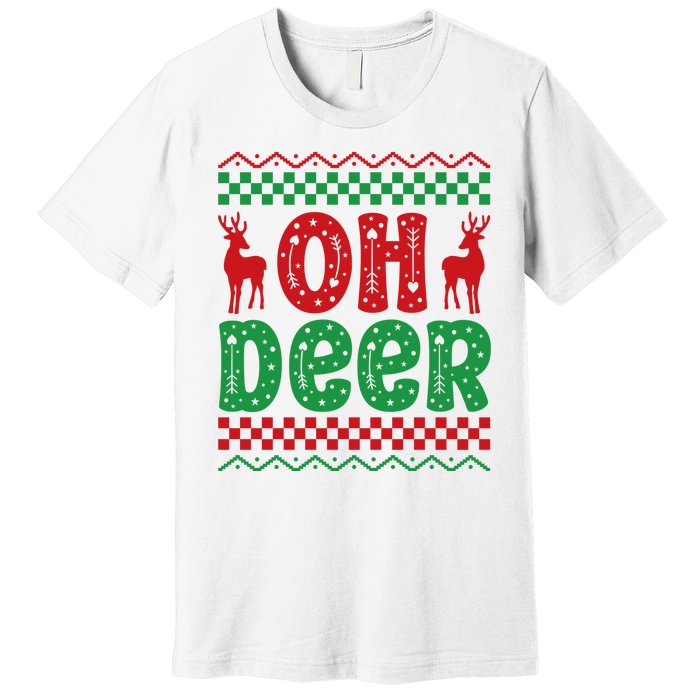 Cool Oh Deer Christmas Sweater Premium T-Shirt