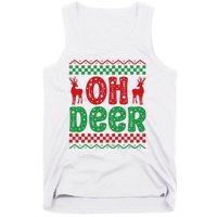 Cool Oh Deer Christmas Sweater Tank Top