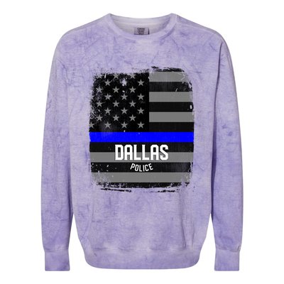 City Of Dallas Police Officer Texas Police Great Gift Colorblast Crewneck Sweatshirt