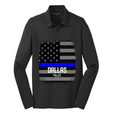 City Of Dallas Police Officer Texas Police Great Gift Silk Touch Performance Long Sleeve Polo