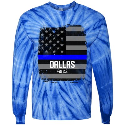 City Of Dallas Police Officer Texas Police Great Gift Tie-Dye Long Sleeve Shirt