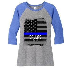 City Of Dallas Police Officer Texas Police Great Gift Women's Tri-Blend 3/4-Sleeve Raglan Shirt