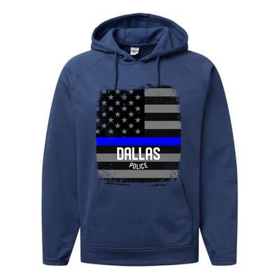 City Of Dallas Police Officer Texas Police Great Gift Performance Fleece Hoodie