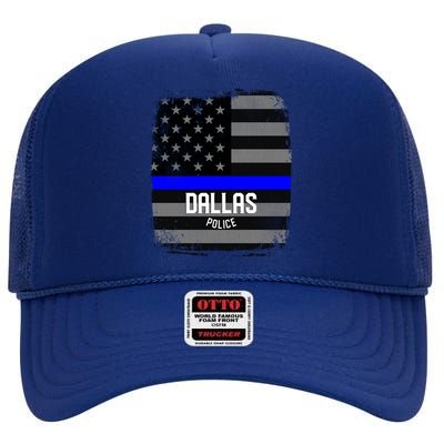 City Of Dallas Police Officer Texas Police Great Gift High Crown Mesh Back Trucker Hat