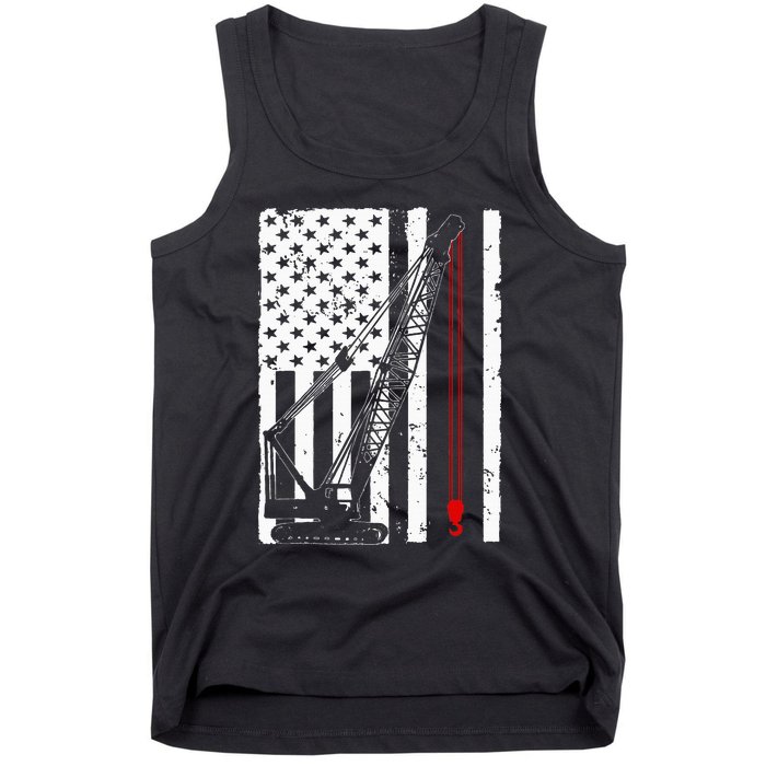 Crane Operator Design Us Heavy Equipment Crane Lover Tank Top