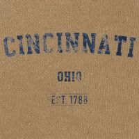 Cincinnati Ohio Distressed Text Sport Style Cotton Canvas Backpack