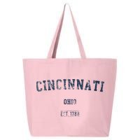 Cincinnati Ohio Distressed Text Sport Style 25L Jumbo Tote