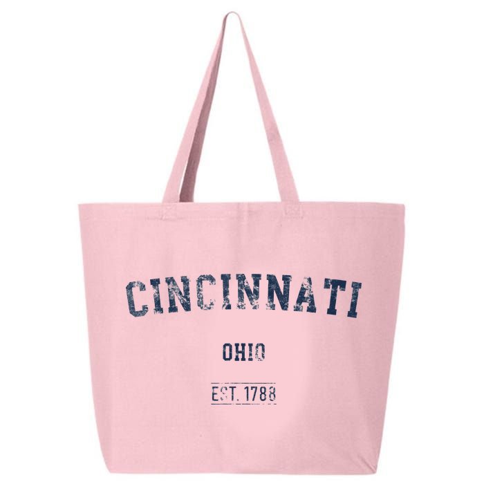 Cincinnati Ohio Distressed Text Sport Style 25L Jumbo Tote