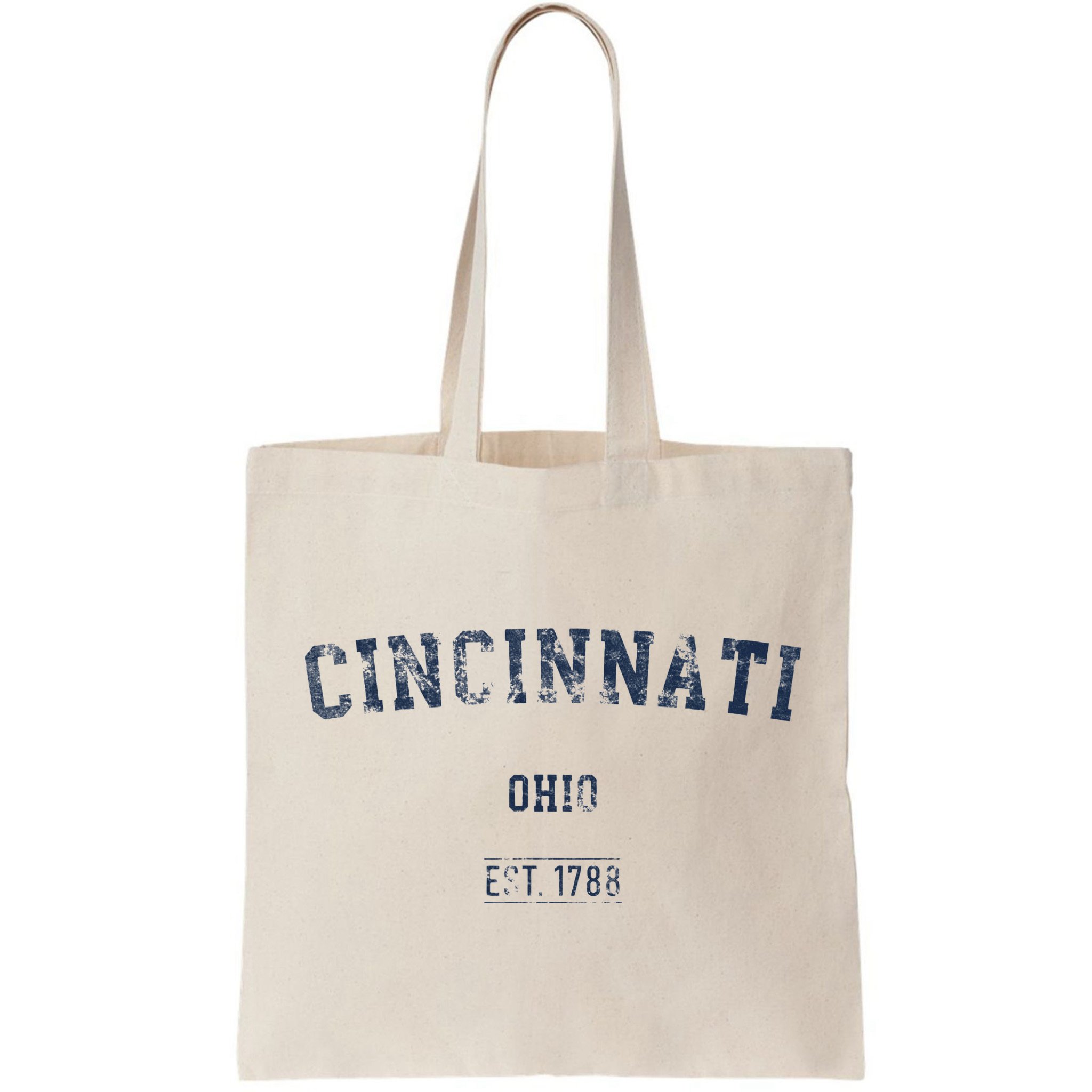 Cincinnati Ohio Distressed Text Sport Style Bag