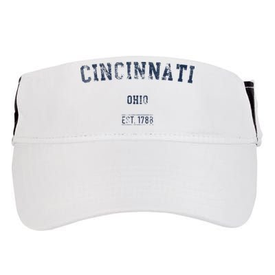 Cincinnati Ohio Distressed Text Sport Style Adult Drive Performance Visor